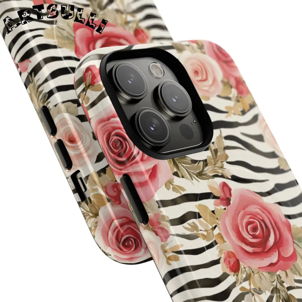 JAKKOUTTHEBXX Pink Floral Zebra MagSafe Phone Case 2025