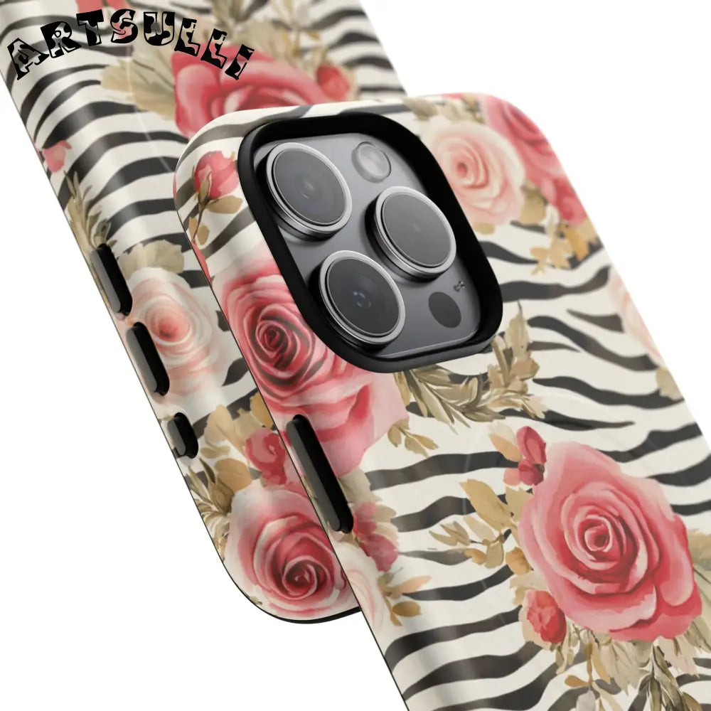JAKKOUTTHEBXX Pink Floral Zebra MagSafe Phone Case 2025