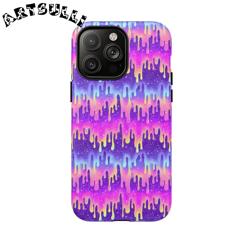 JAKKOUTTHEBXX Purple and Pink Galaxy Drip MagSafe Case 2025