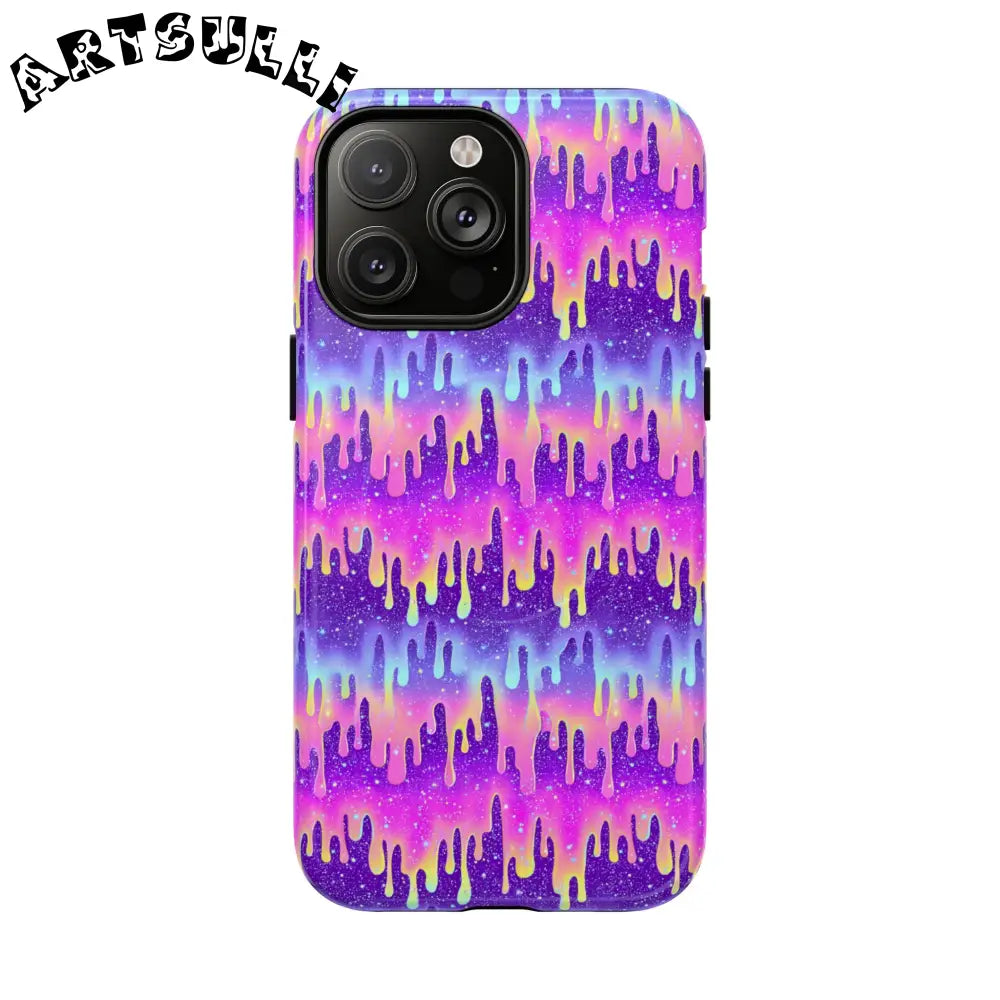 JAKKOUTTHEBXX Purple and Pink Galaxy Drip MagSafe Case 2025