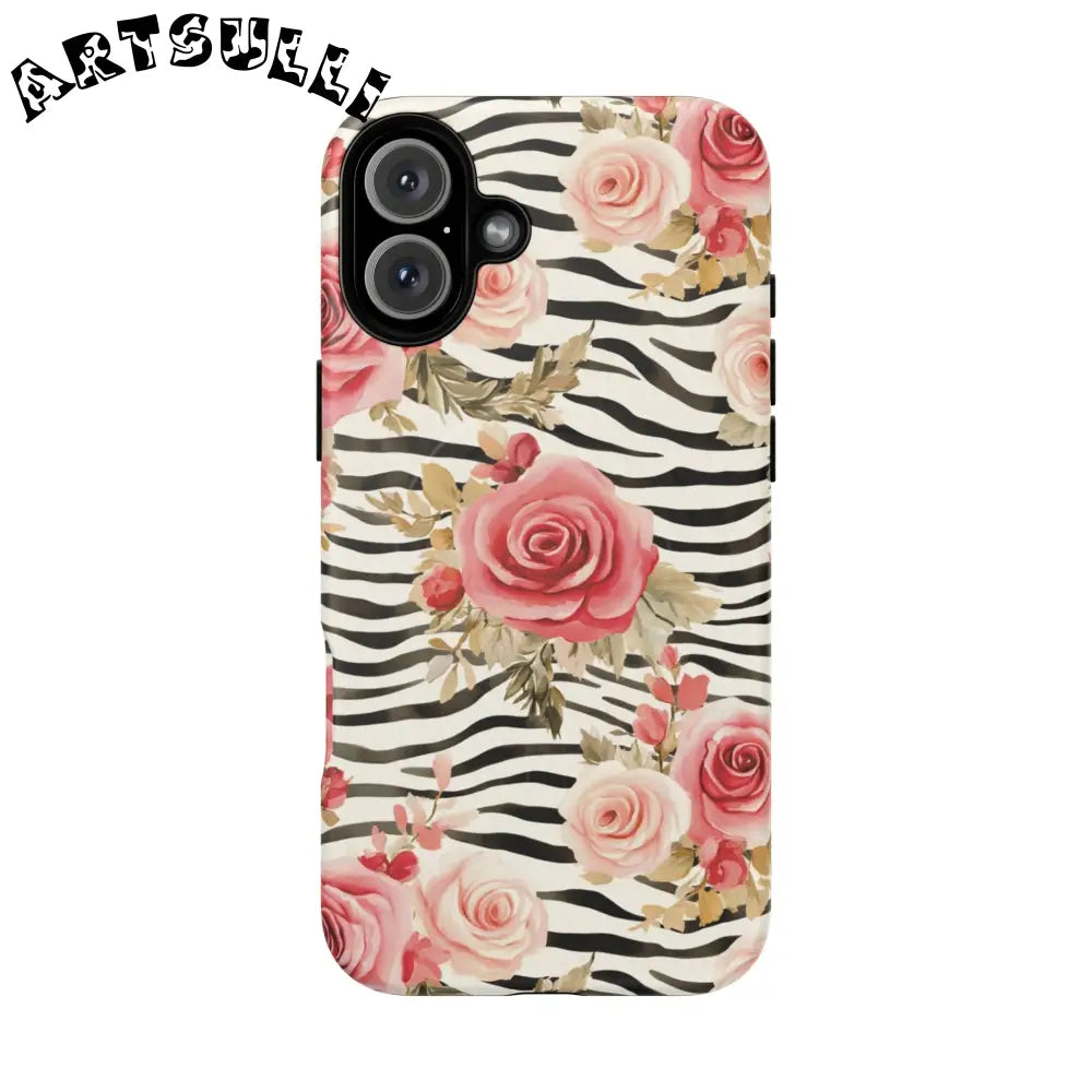 JAKKOUTTHEBXX Pink Floral Zebra MagSafe Phone Case 2025