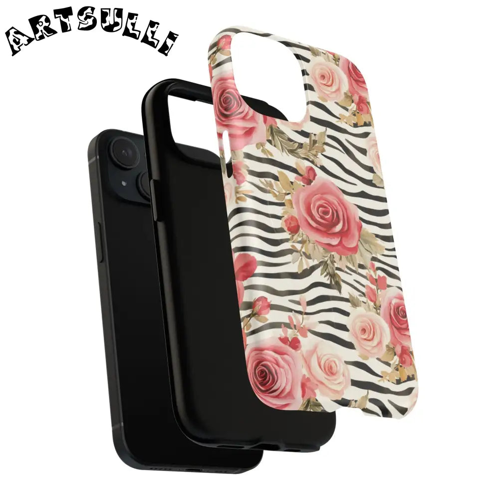 JAKKOUTTHEBXX Pink Floral Zebra MagSafe Phone Case 2025
