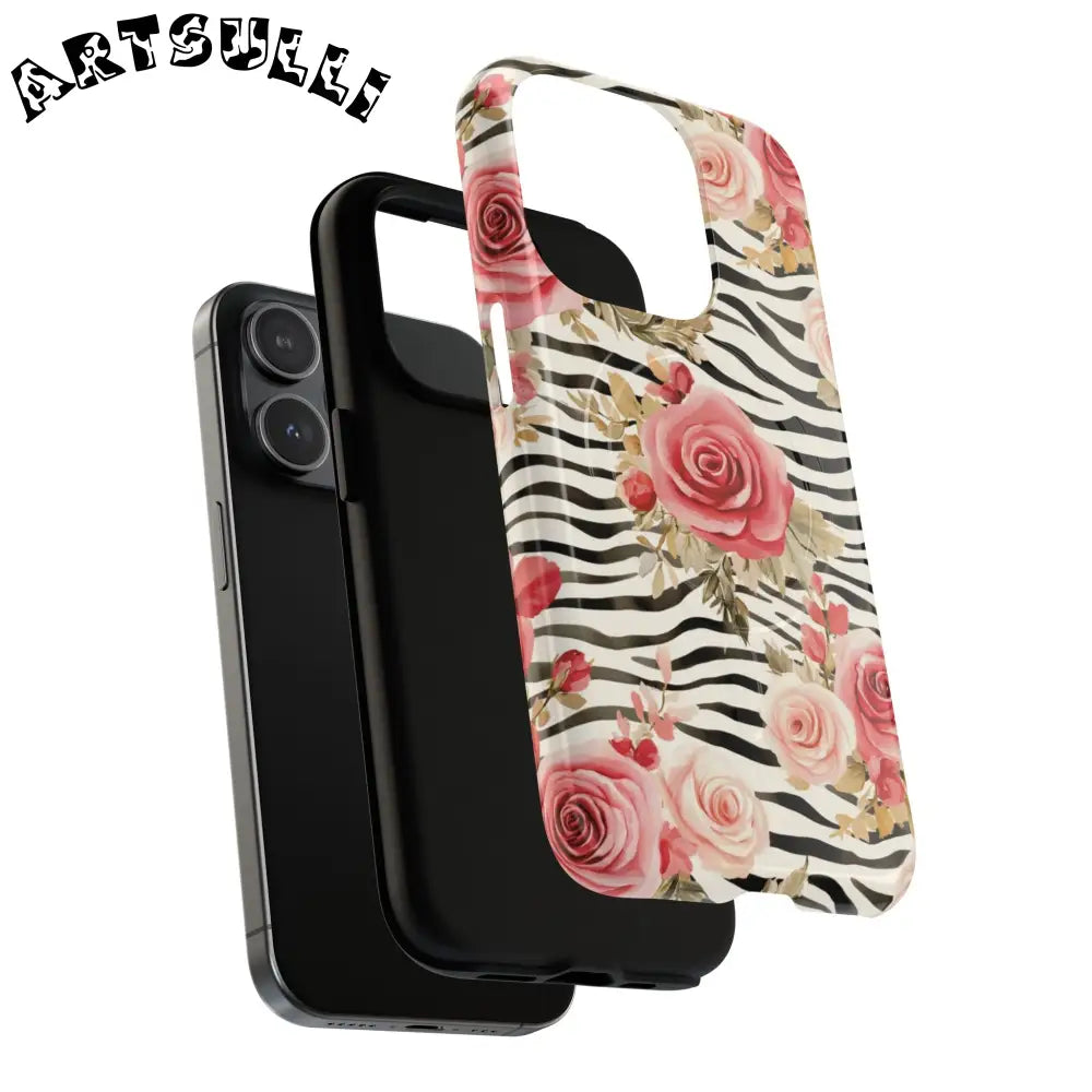 JAKKOUTTHEBXX Pink Floral Zebra MagSafe Phone Case 2025