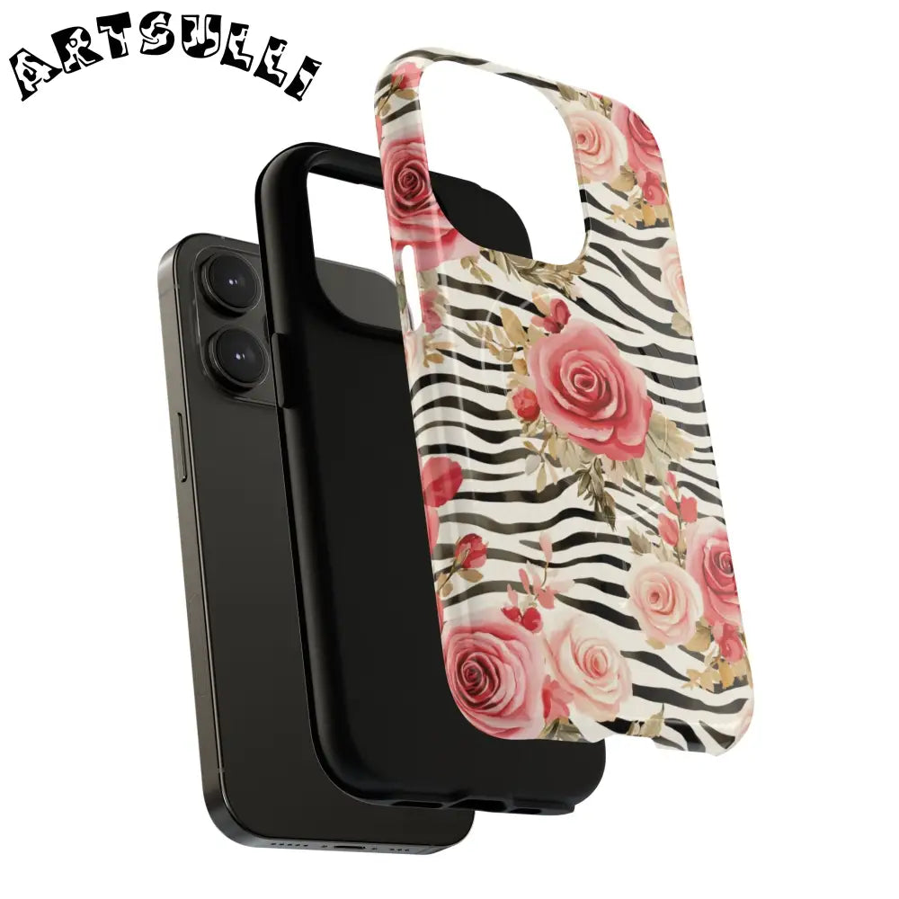 JAKKOUTTHEBXX Pink Floral Zebra MagSafe Phone Case 2025