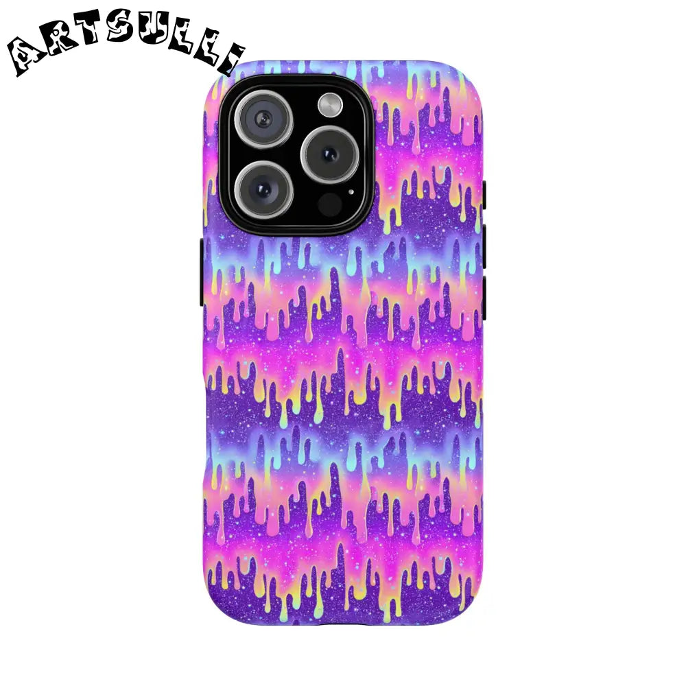 JAKKOUTTHEBXX Purple and Pink Galaxy Drip MagSafe Case 2025