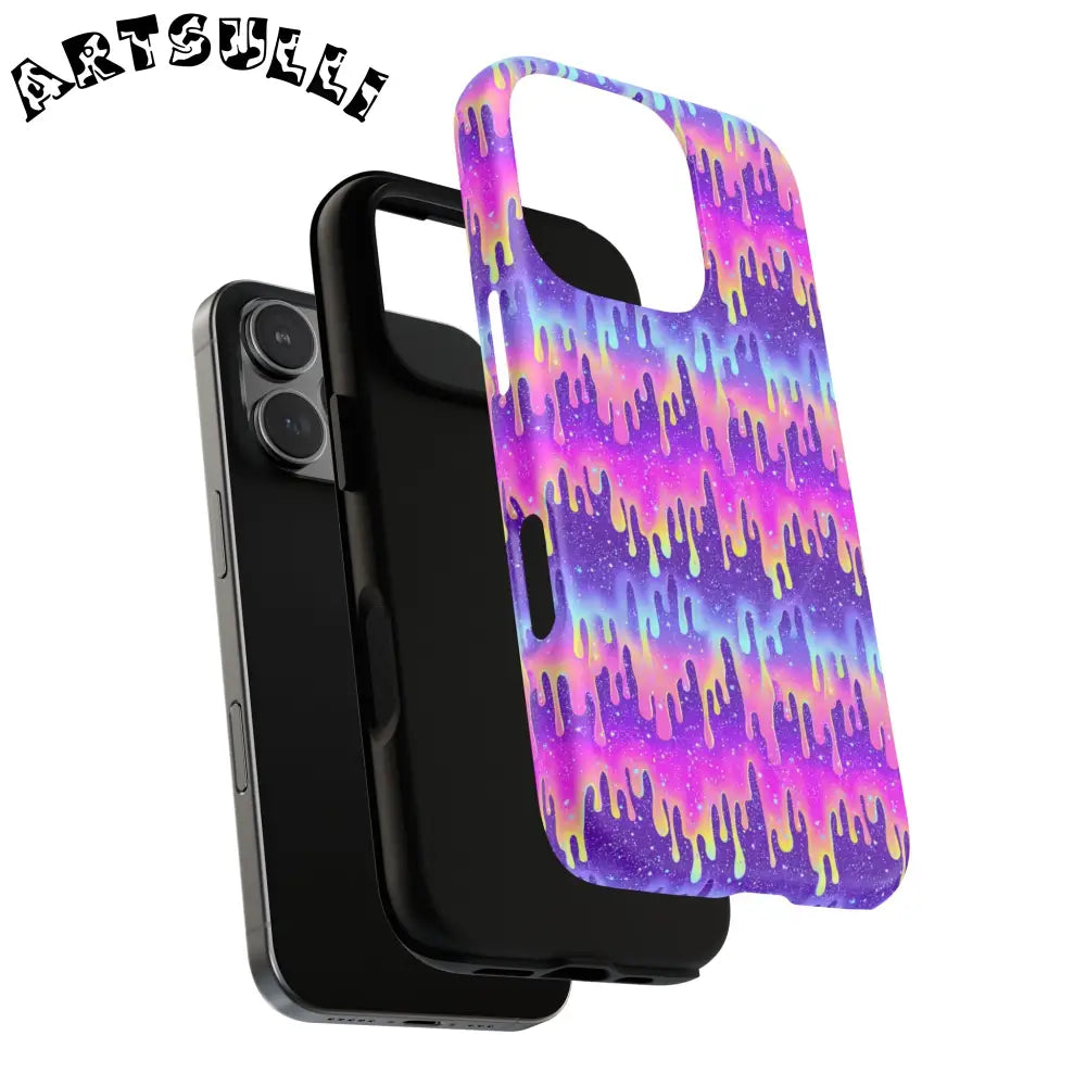 JAKKOUTTHEBXX Purple and Pink Galaxy Drip MagSafe Case 2025