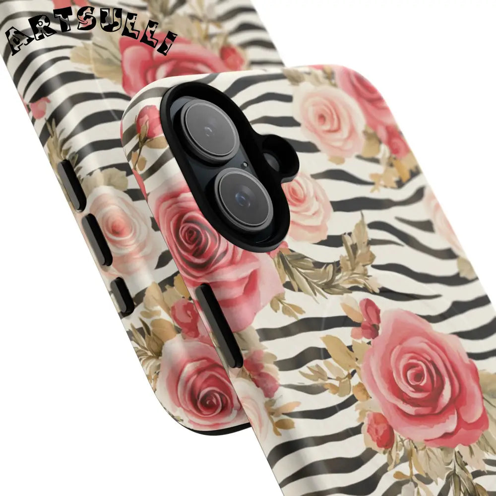 JAKKOUTTHEBXX Pink Floral Zebra MagSafe Phone Case 2025