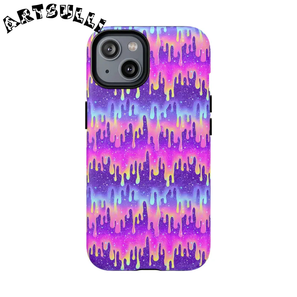 JAKKOUTTHEBXX Purple and Pink Galaxy Drip MagSafe Case 2025