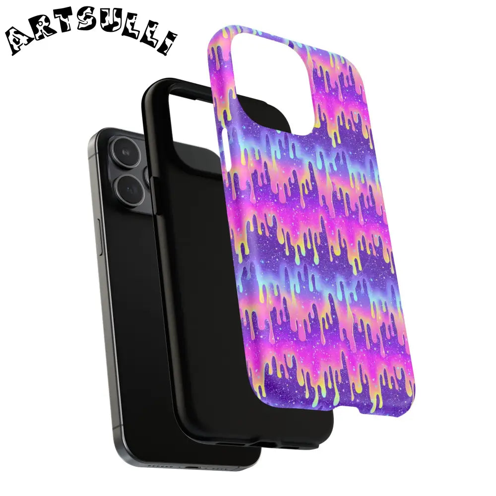 JAKKOUTTHEBXX Purple and Pink Galaxy Drip MagSafe Case 2025