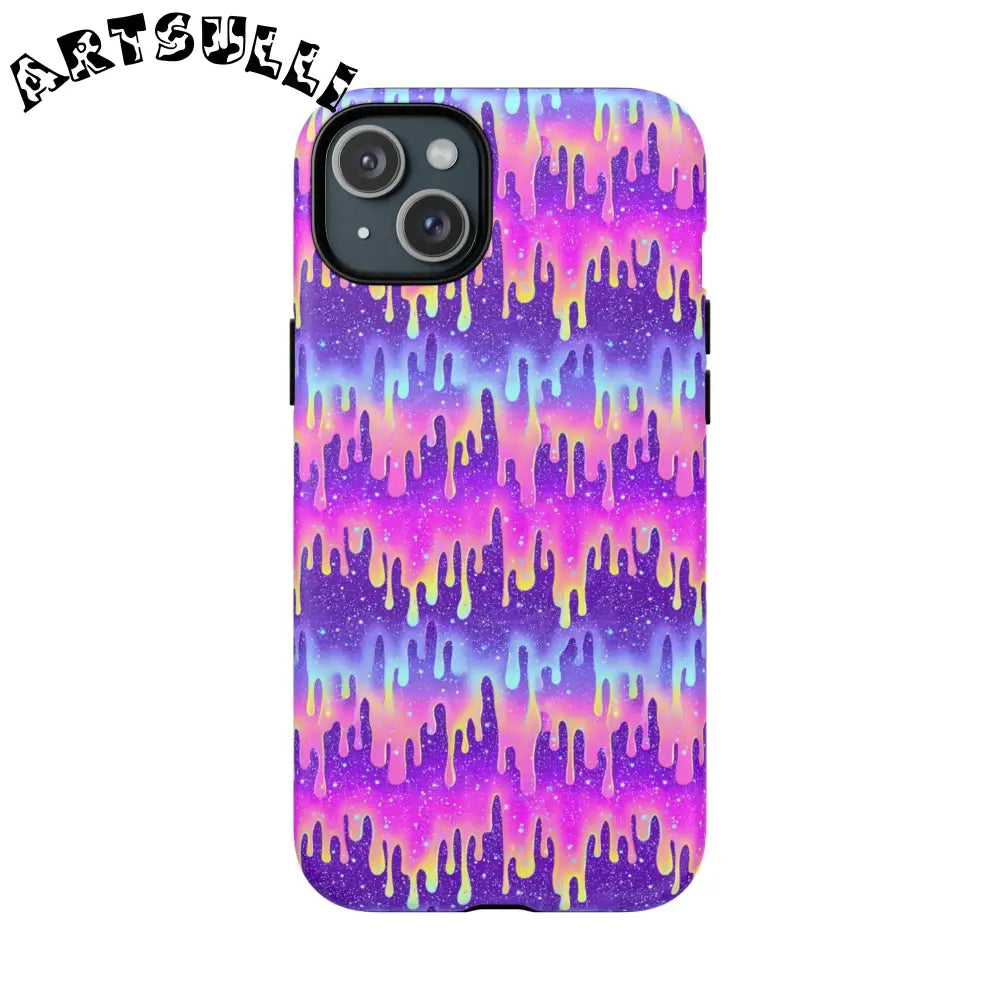 JAKKOUTTHEBXX Purple and Pink Galaxy Drip MagSafe Case 2025