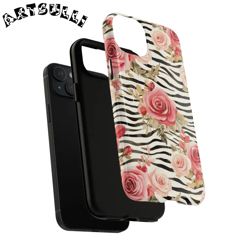 JAKKOUTTHEBXX Pink Floral Zebra MagSafe Phone Case 2025