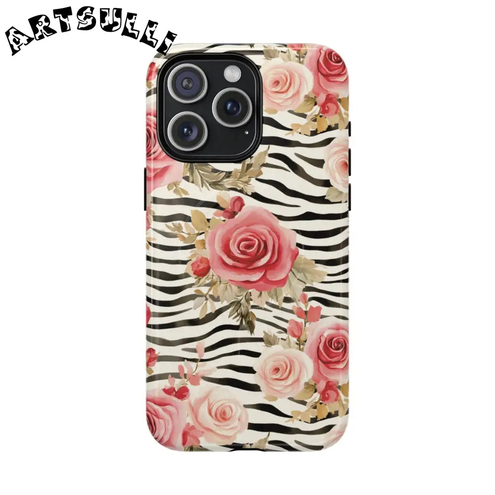 JAKKOUTTHEBXX Pink Floral Zebra MagSafe Phone Case 2025