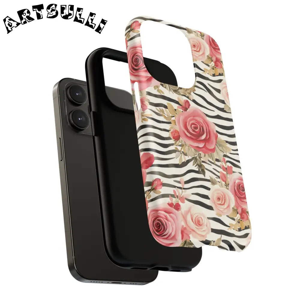 JAKKOUTTHEBXX Pink Floral Zebra MagSafe Phone Case 2025