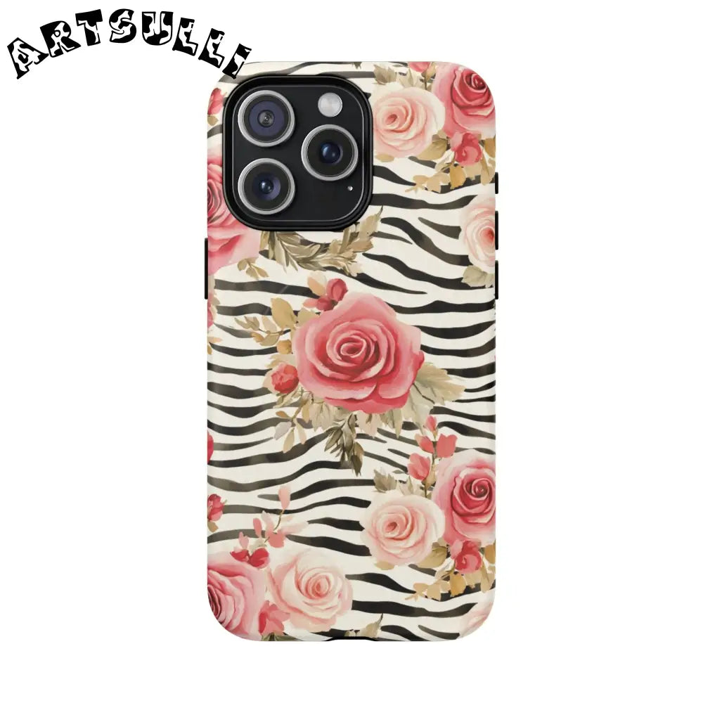 JAKKOUTTHEBXX Pink Floral Zebra MagSafe Phone Case 2025