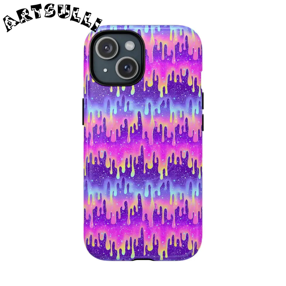 JAKKOUTTHEBXX Purple and Pink Galaxy Drip MagSafe Case 2025