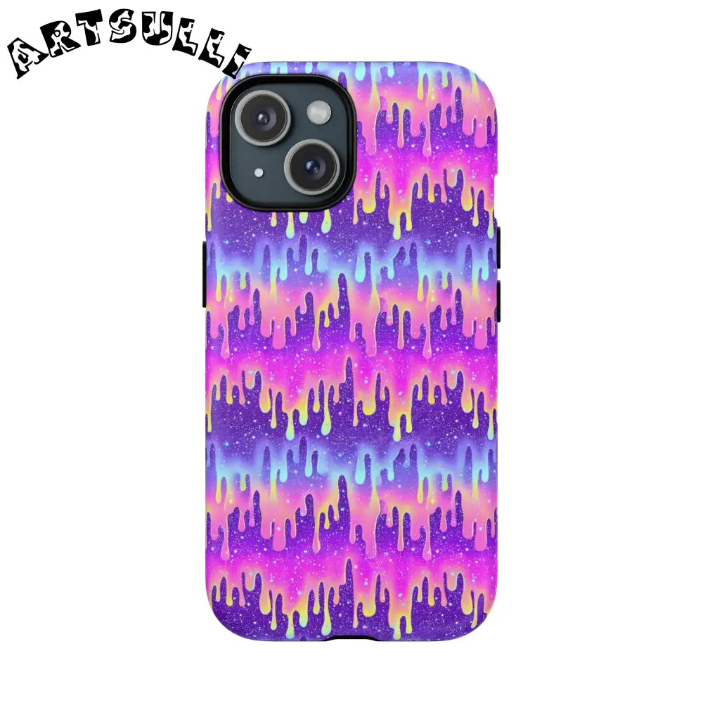 JAKKOUTTHEBXX Purple and Pink Galaxy Drip MagSafe Case 2025