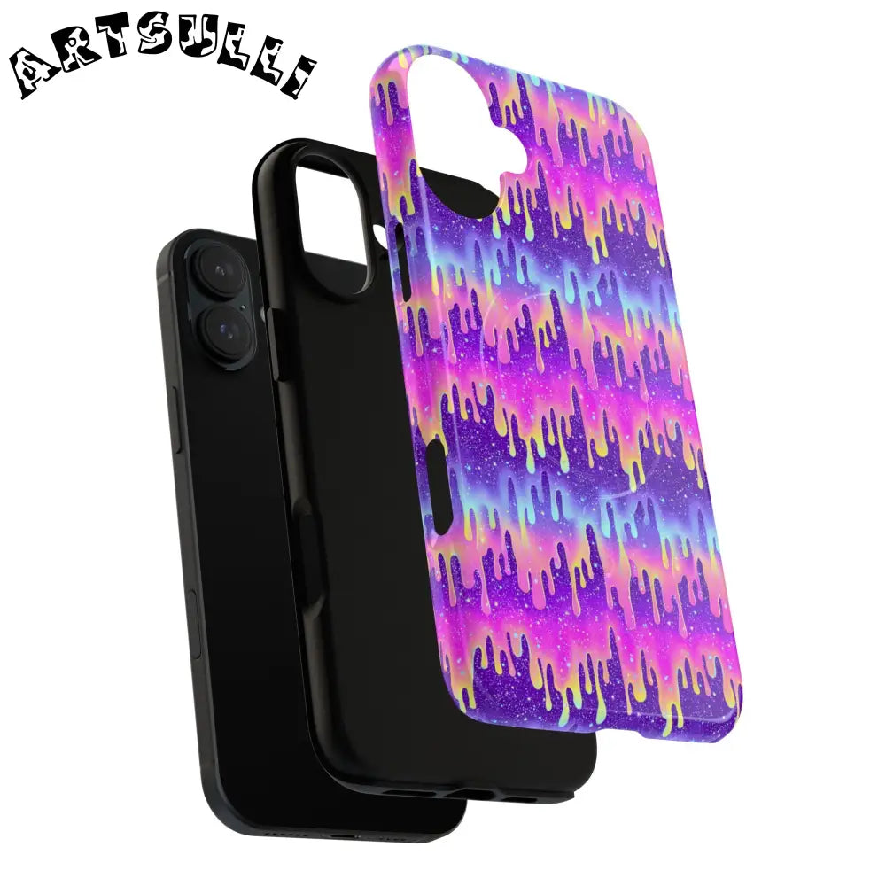 JAKKOUTTHEBXX Purple and Pink Galaxy Drip MagSafe Case 2025