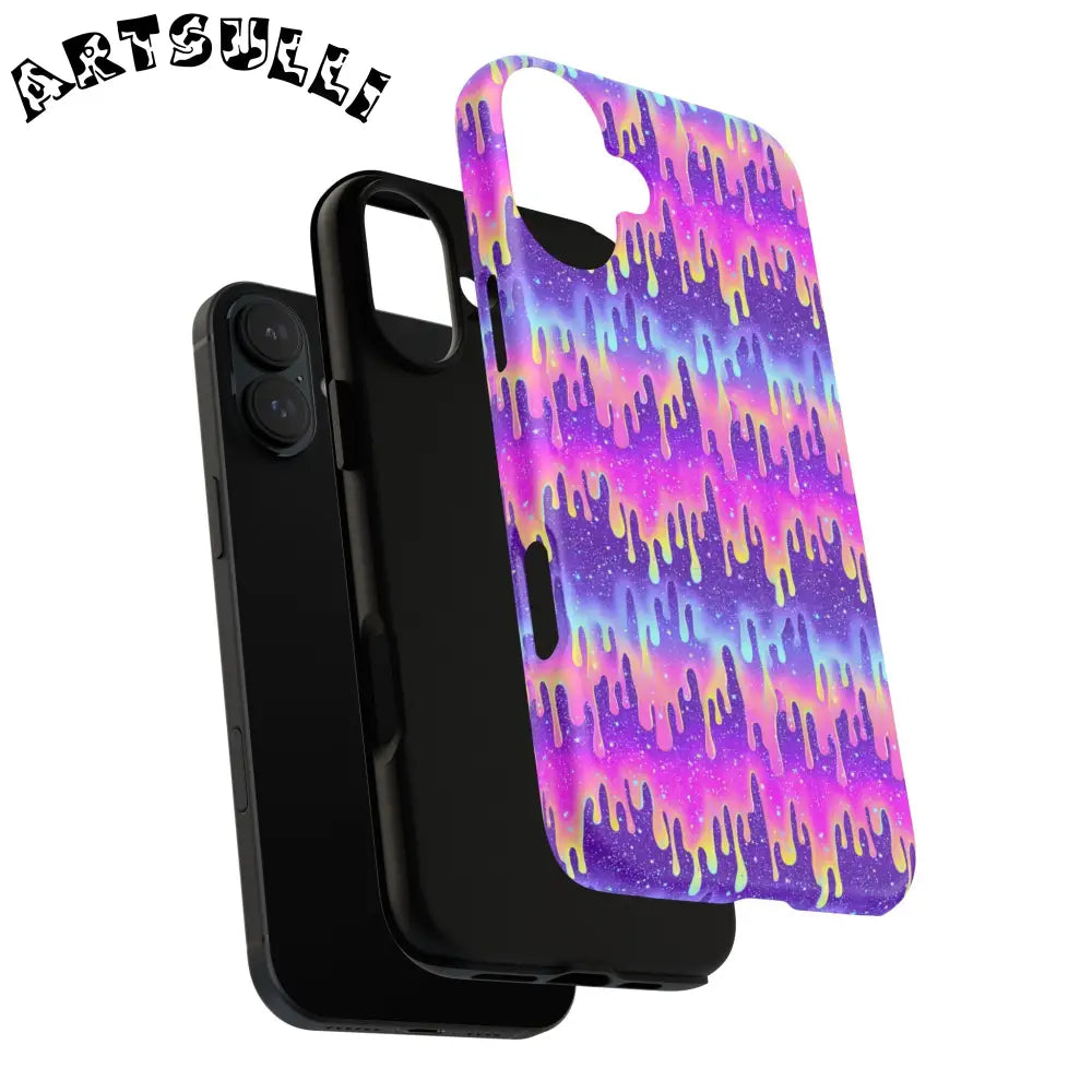 JAKKOUTTHEBXX Purple and Pink Galaxy Drip MagSafe Case 2025