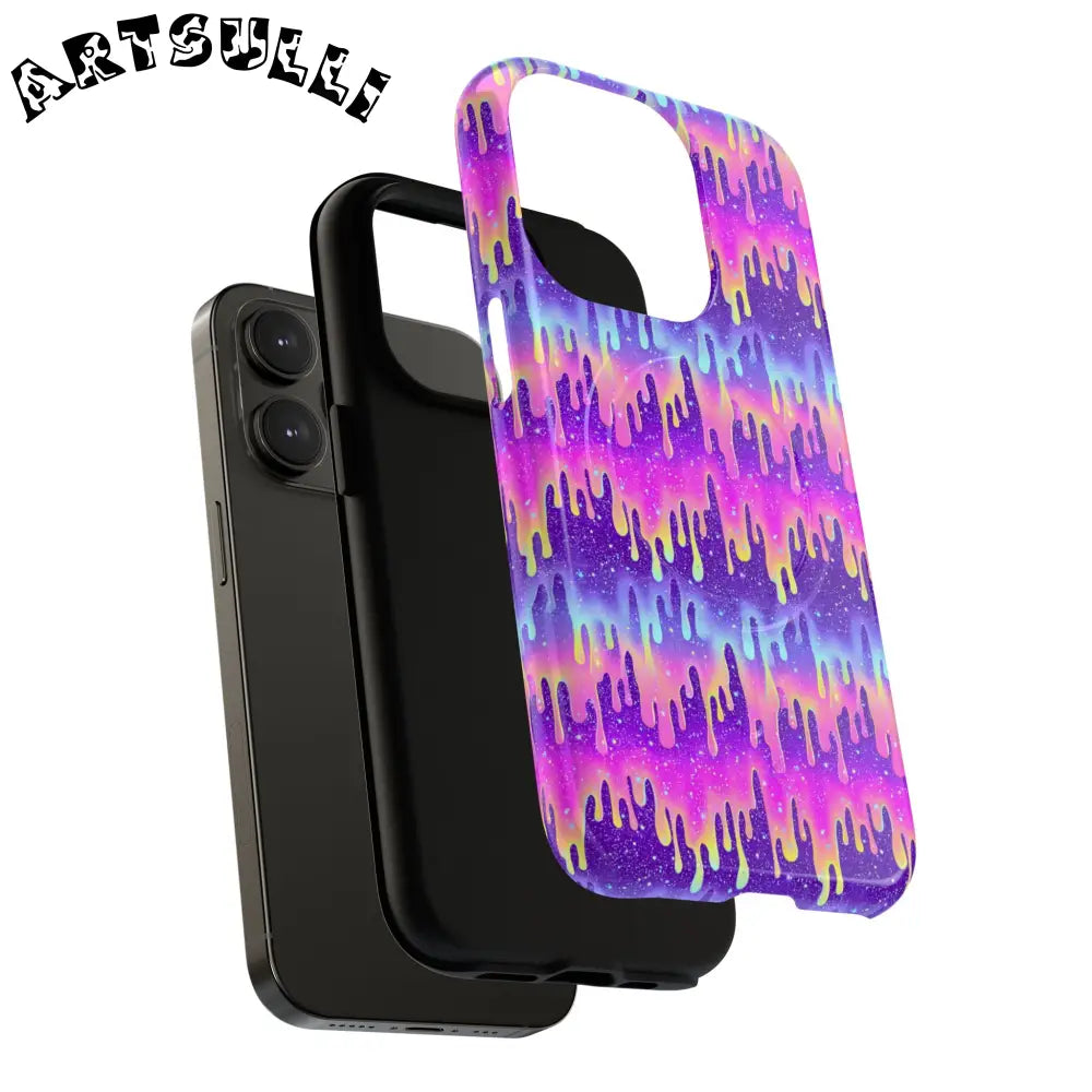 JAKKOUTTHEBXX Purple and Pink Galaxy Drip MagSafe Case 2025