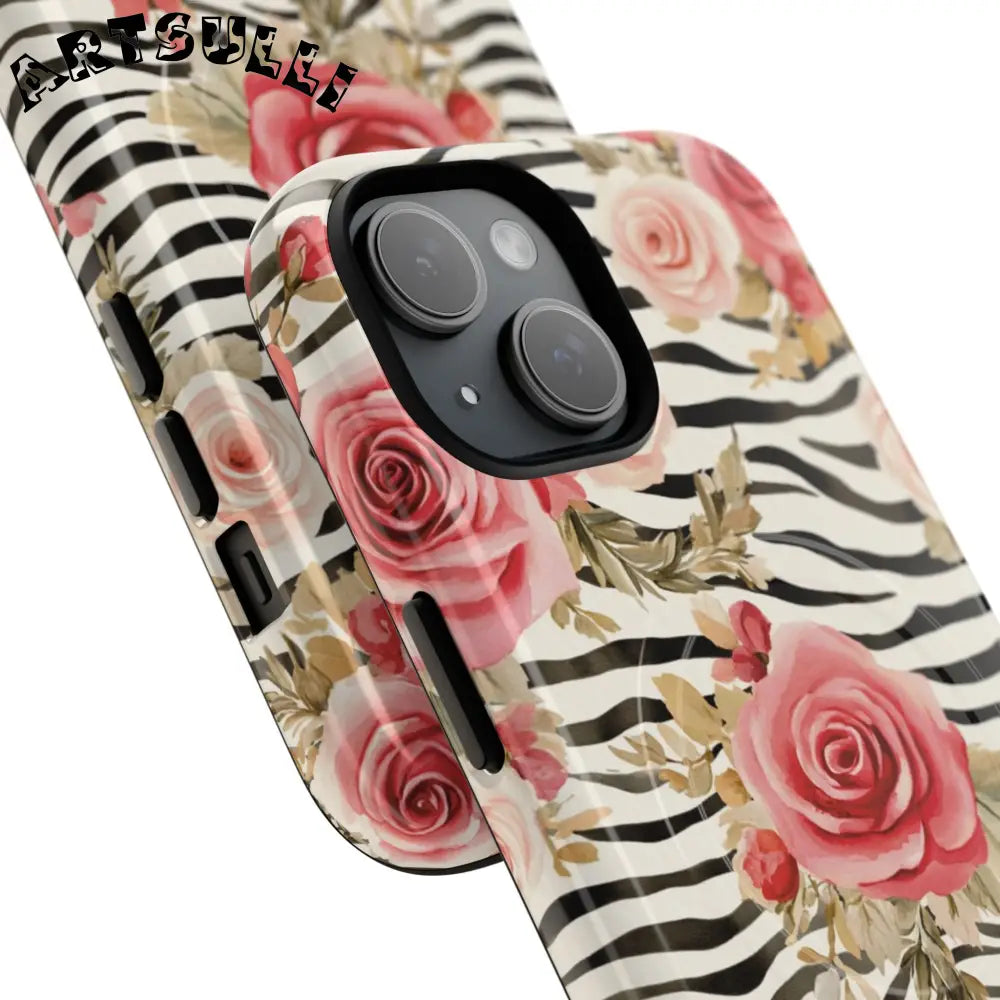 JAKKOUTTHEBXX Pink Floral Zebra MagSafe Phone Case 2025