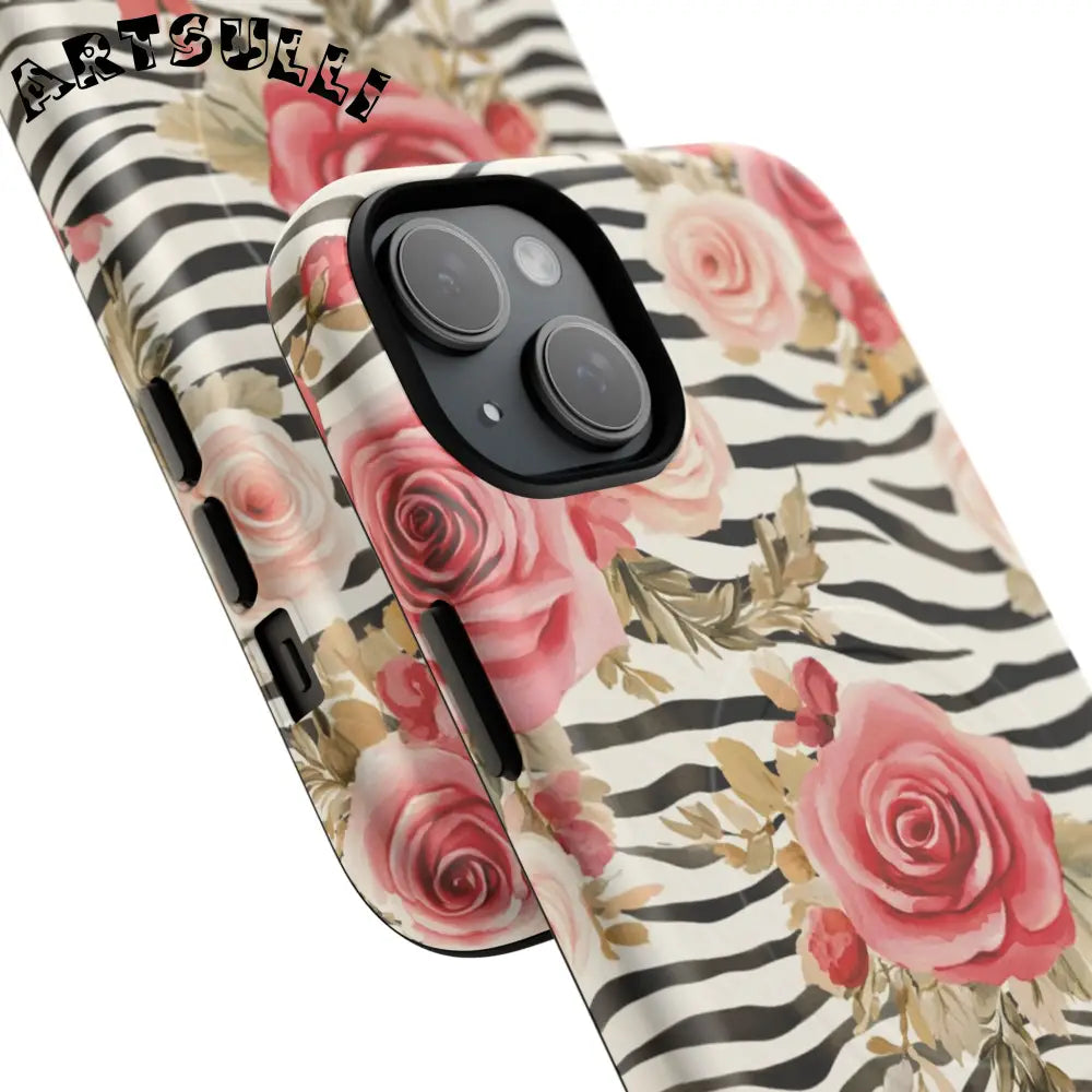 JAKKOUTTHEBXX Pink Floral Zebra MagSafe Phone Case 2025