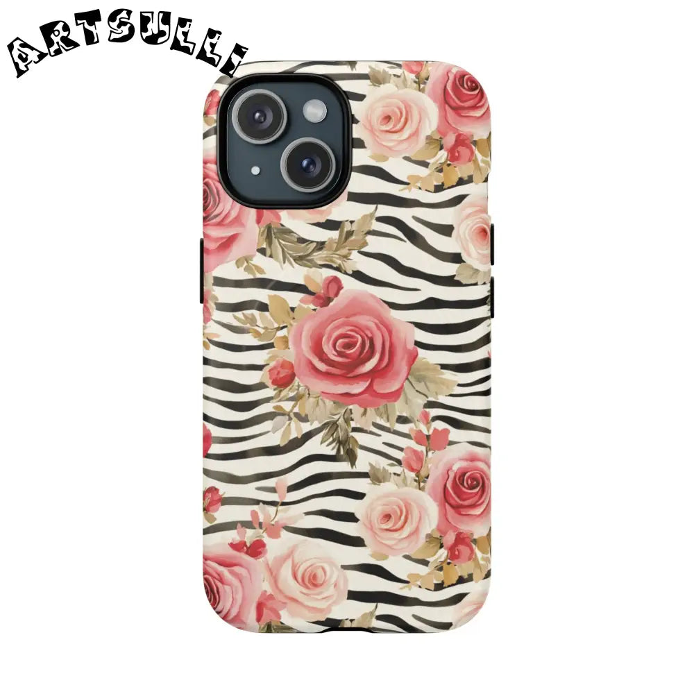 JAKKOUTTHEBXX Pink Floral Zebra MagSafe Phone Case 2025