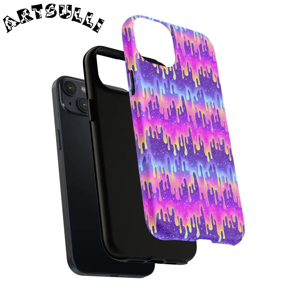 JAKKOUTTHEBXX Purple and Pink Galaxy Drip MagSafe Case 2025