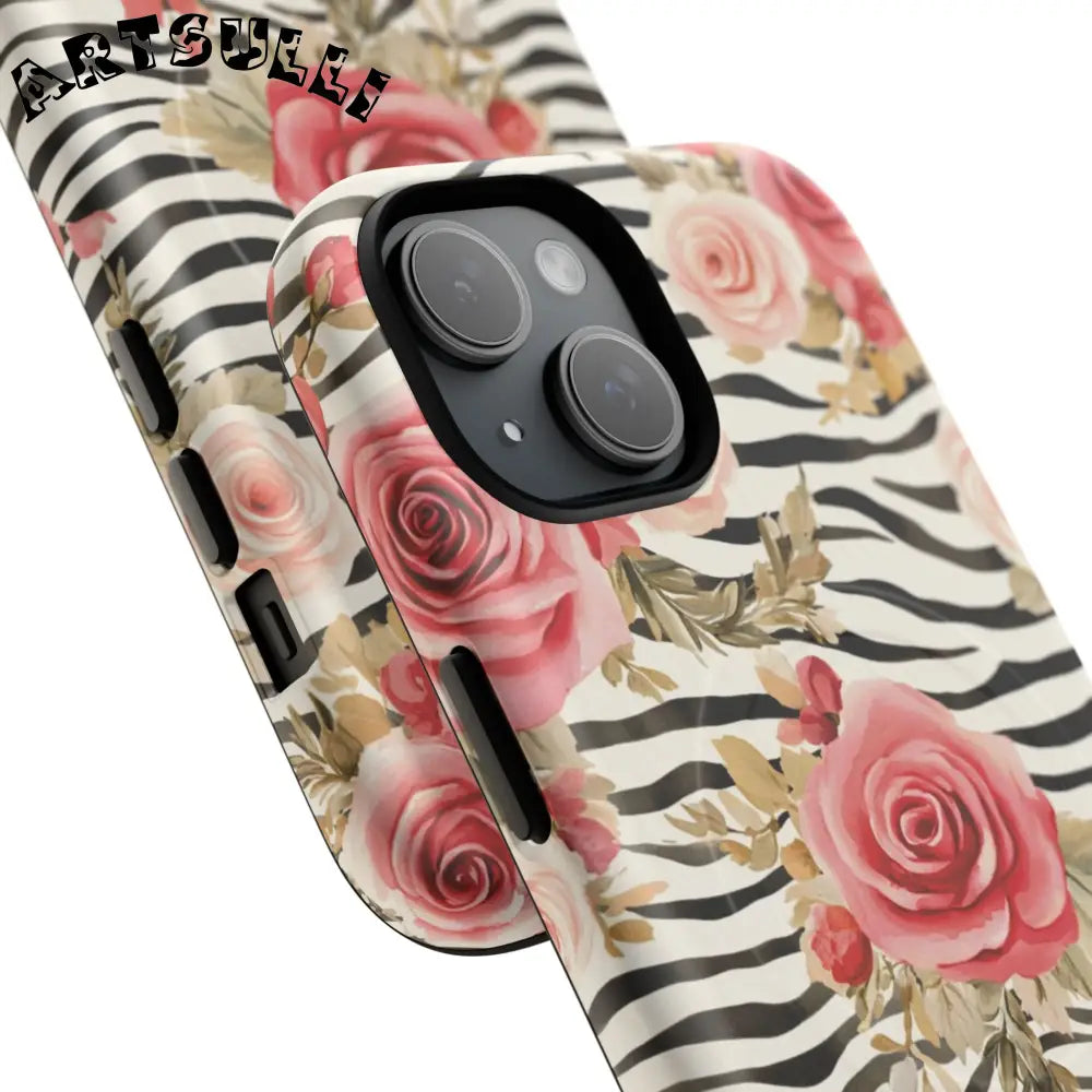 JAKKOUTTHEBXX Pink Floral Zebra MagSafe Phone Case 2025