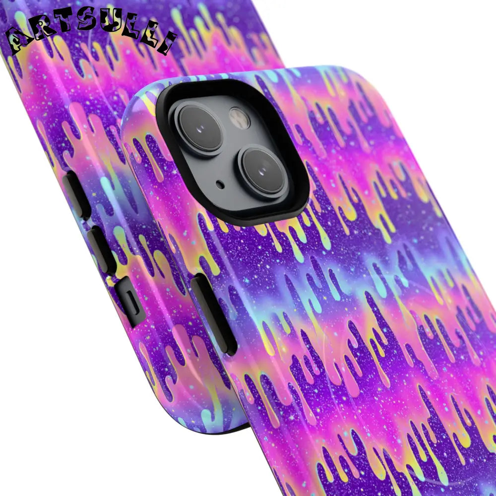 JAKKOUTTHEBXX Purple and Pink Galaxy Drip MagSafe Case 2025