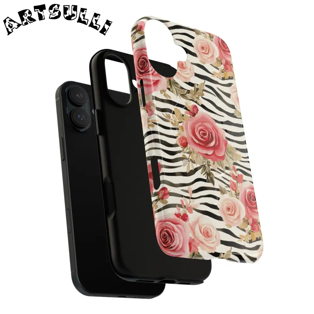 JAKKOUTTHEBXX Pink Floral Zebra MagSafe Phone Case 2025