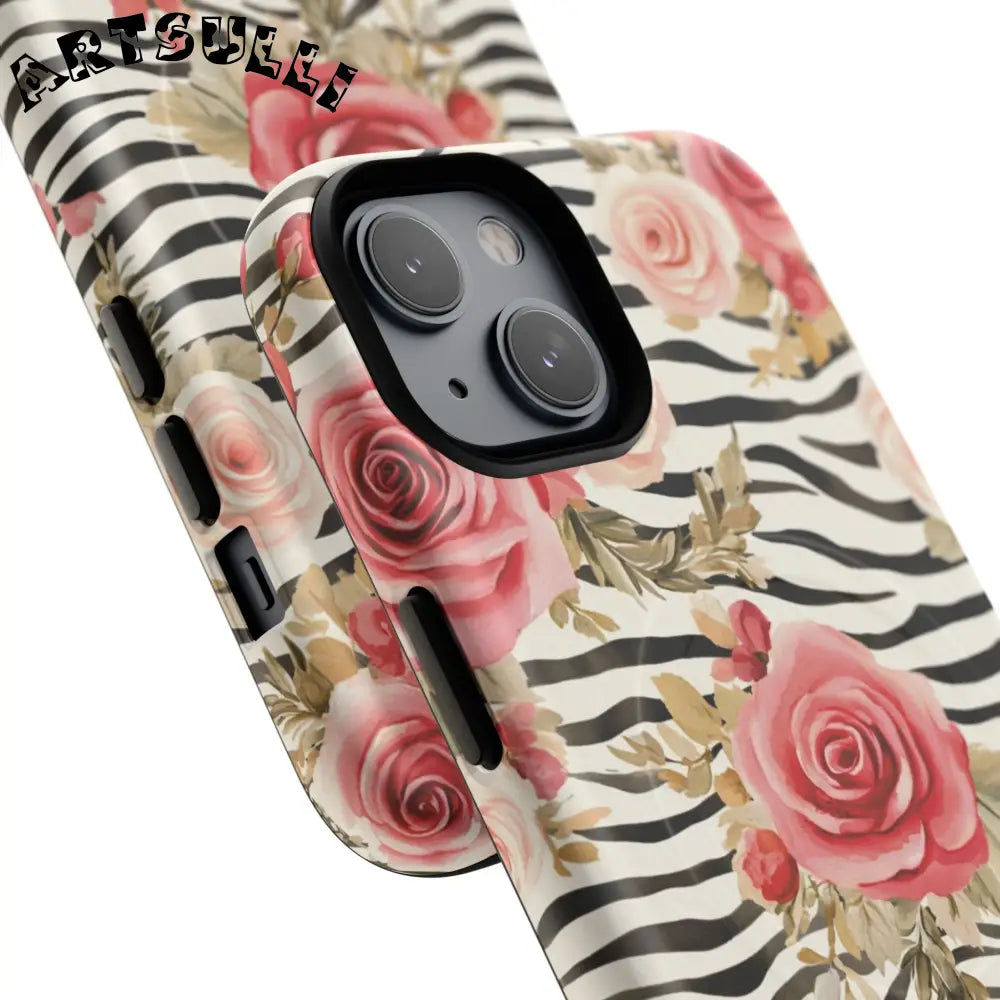 JAKKOUTTHEBXX Pink Floral Zebra MagSafe Phone Case 2025