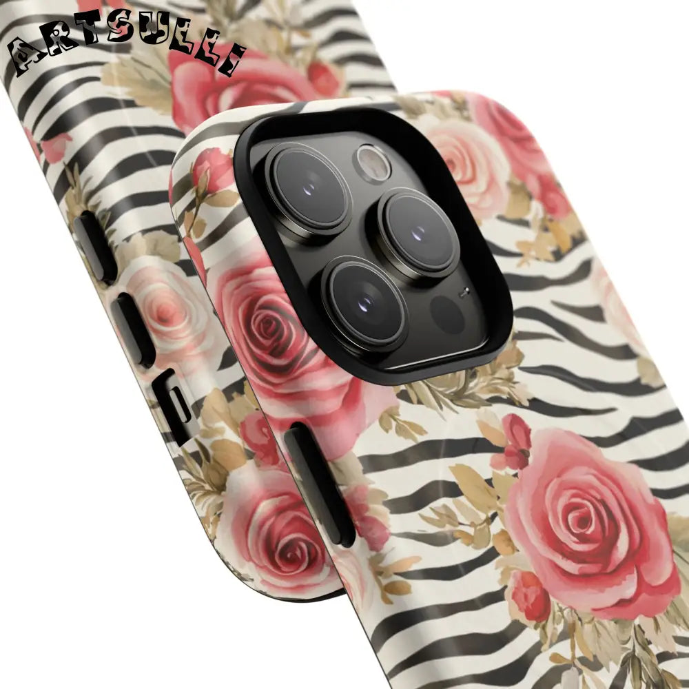 JAKKOUTTHEBXX Pink Floral Zebra MagSafe Phone Case 2025
