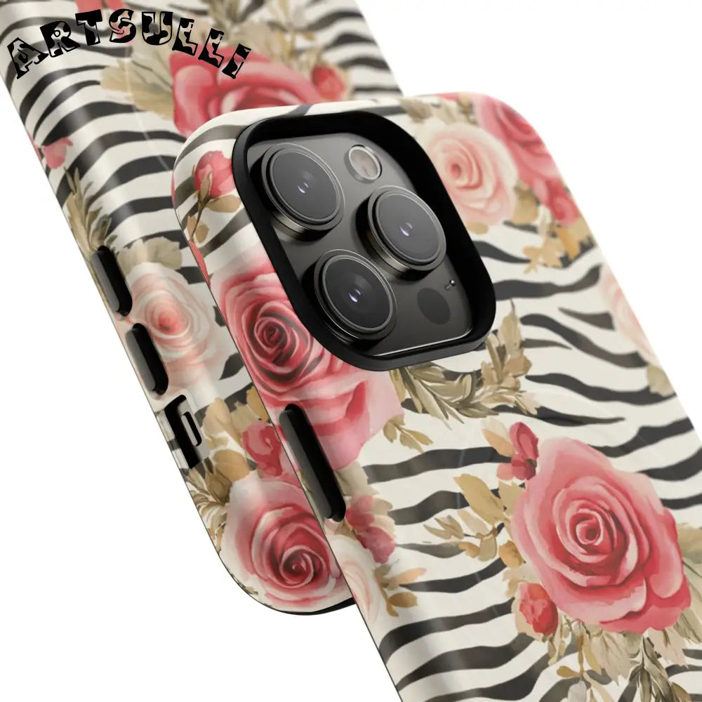 JAKKOUTTHEBXX Pink Floral Zebra MagSafe Phone Case 2025