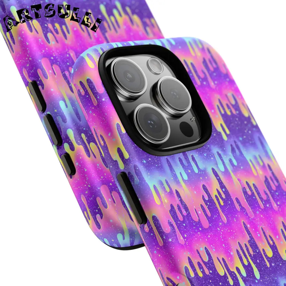 JAKKOUTTHEBXX Purple and Pink Galaxy Drip MagSafe Case 2025