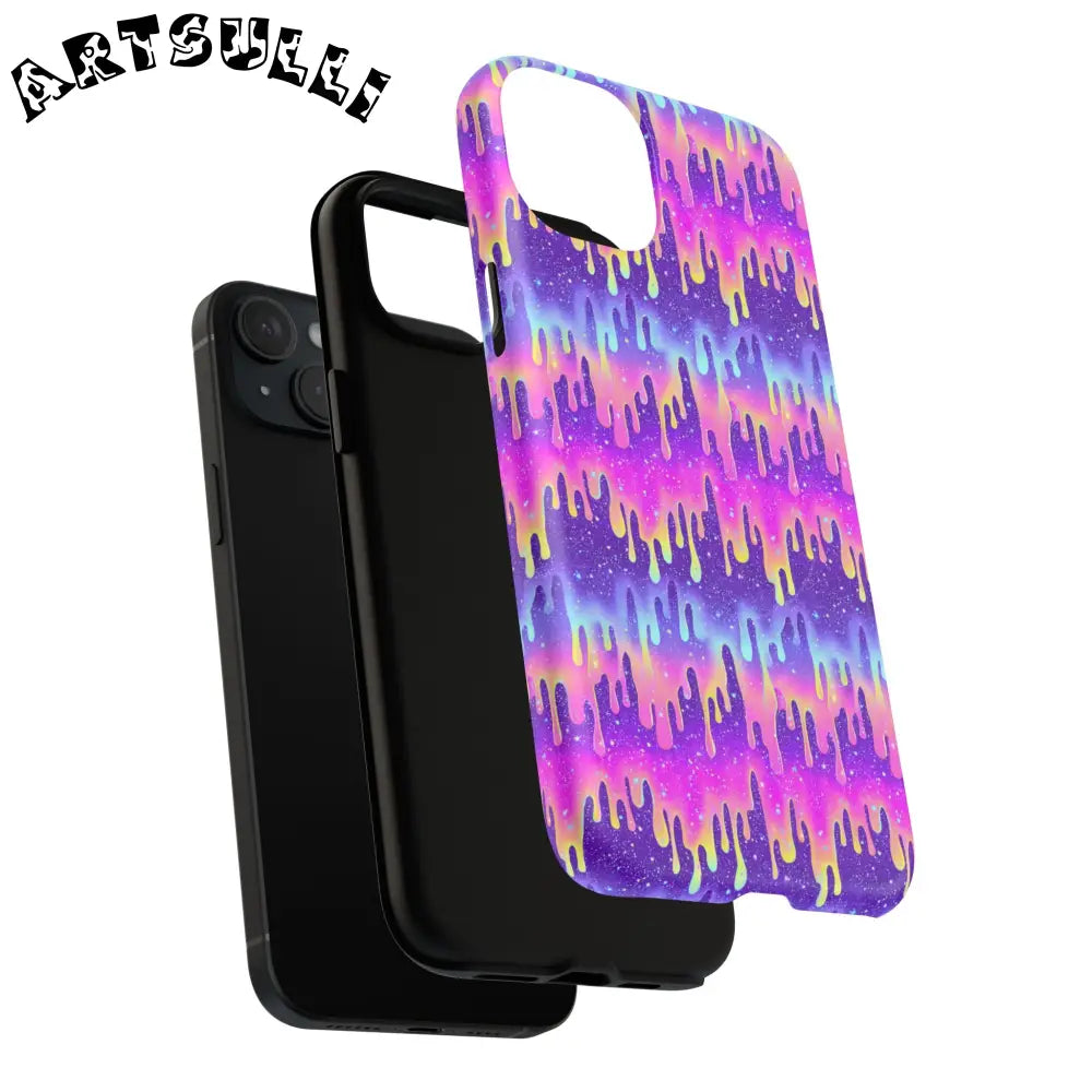 JAKKOUTTHEBXX Purple and Pink Galaxy Drip MagSafe Case 2025