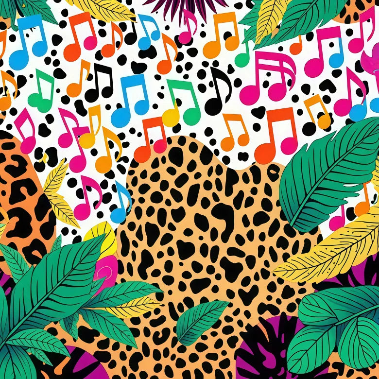 Buy The Best lively colorful leopard print fabric By Artsulli x Color Printify - Trendy Colorful 90s Animal Print - 2025