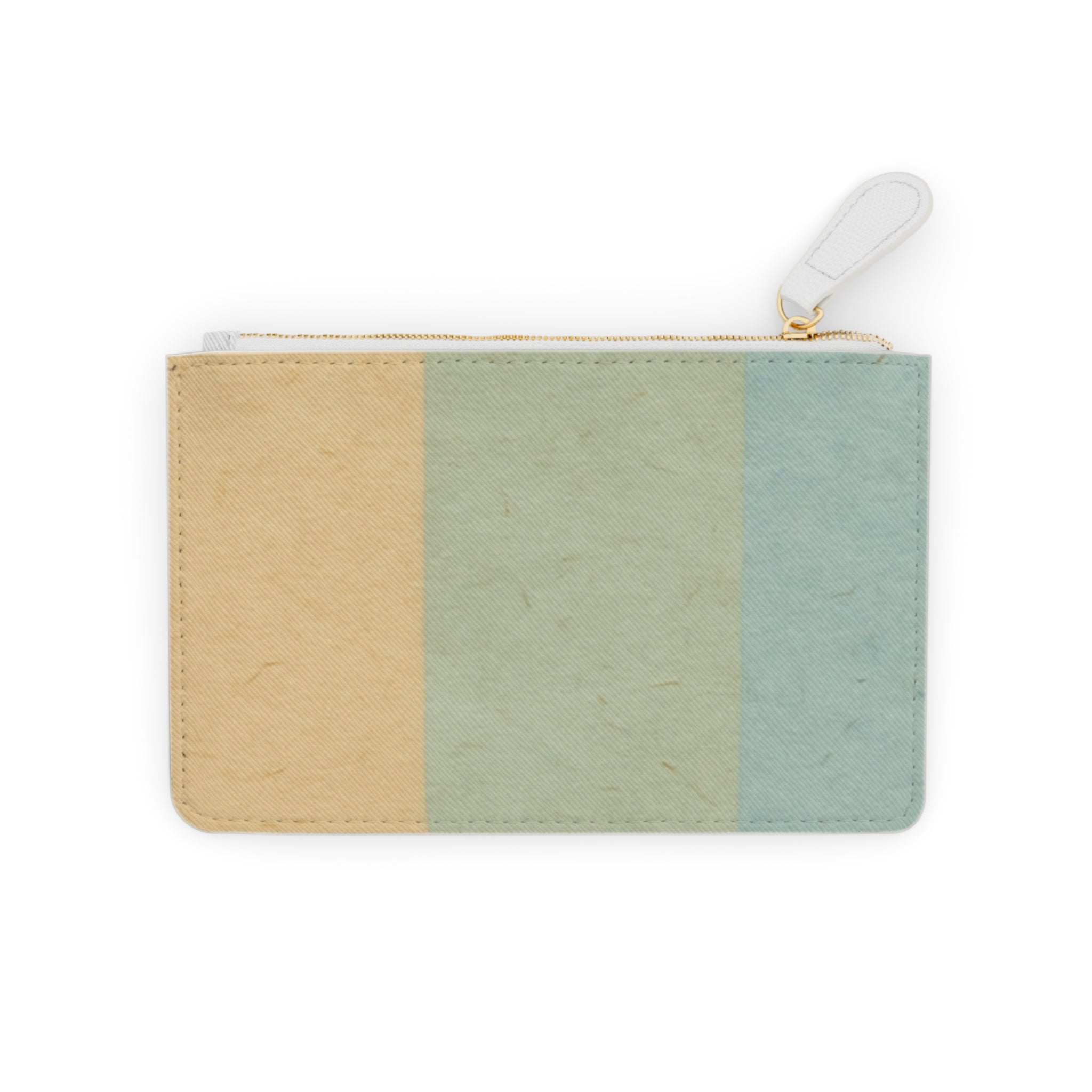 Tricolor Color Block Clutch Bag, Artsulli - Art is Long, Life is Short, Bags, Size, 6.3” x 4”, Color, White, , , 18961460336706867931