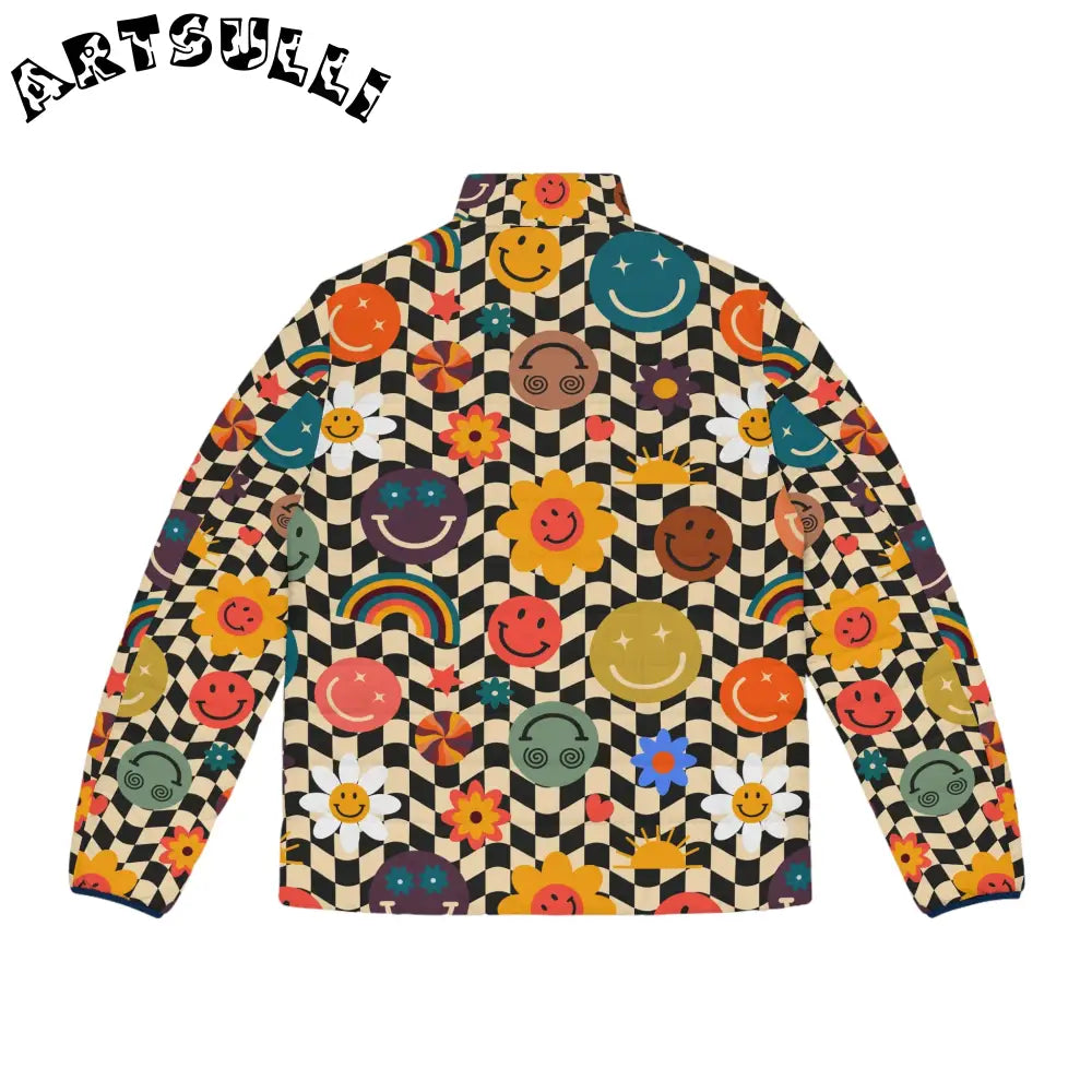 Trippy x Wavy Custom Puffer Jacket, Artsulli - Art is Long, Life is Short, All Over Prints, , , , , , , 