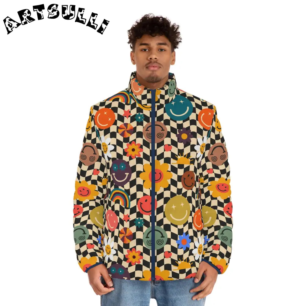 Trippy x Wavy Custom Puffer Jacket, Artsulli - Art is Long, Life is Short, All Over Prints, , , , , , , 