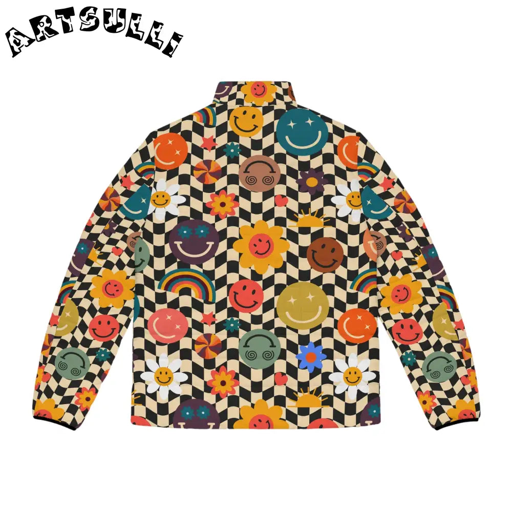Trippy x Wavy Custom Puffer Jacket, Artsulli - Art is Long, Life is Short, All Over Prints, , , , , , , 
