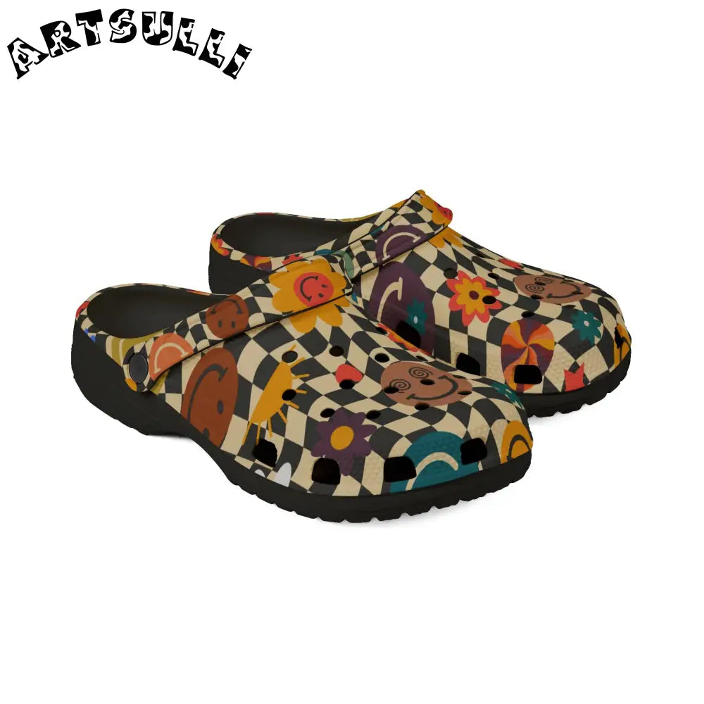 Trippy x Wavy EVA Foam Clogs, Artsulli - Art is Long, Life is Short, Shoes, , , , , , , 