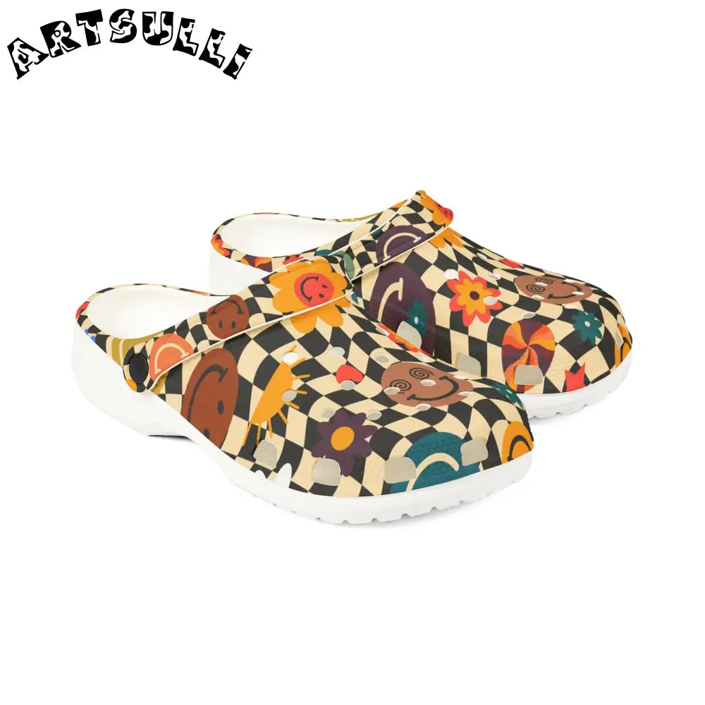 Trippy x Wavy EVA Foam Clogs, Artsulli - Art is Long, Life is Short, Shoes, , , , , , , 