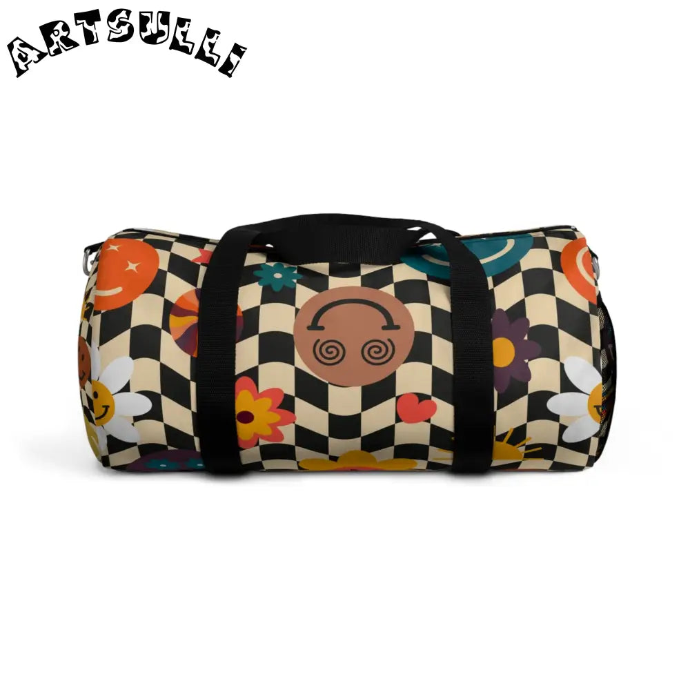 Trippy x Wavy Floral Duffel Bags, Artsulli - Art is Long, Life is Short, Bags, Size, Small, , , , , 46038057406866508720