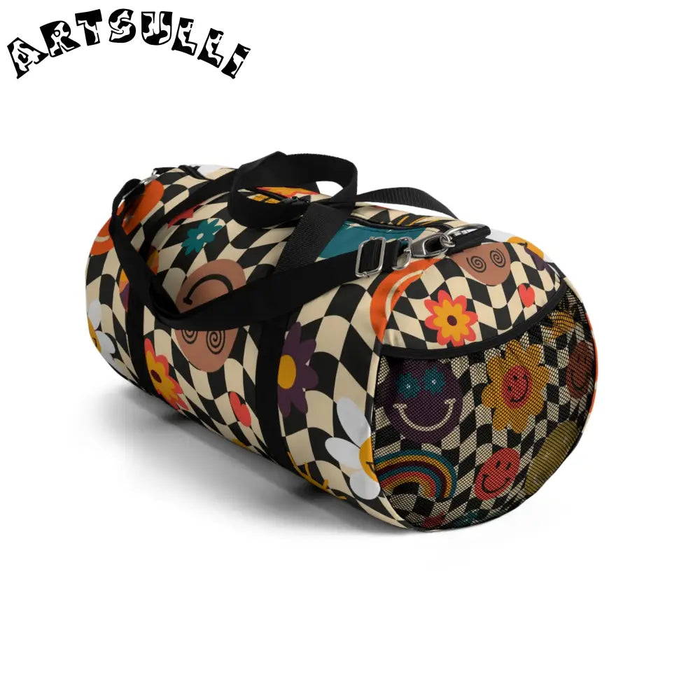 Trippy x Wavy Floral Duffel Bags, Artsulli - Art is Long, Life is Short, Bags, , , , , , , 