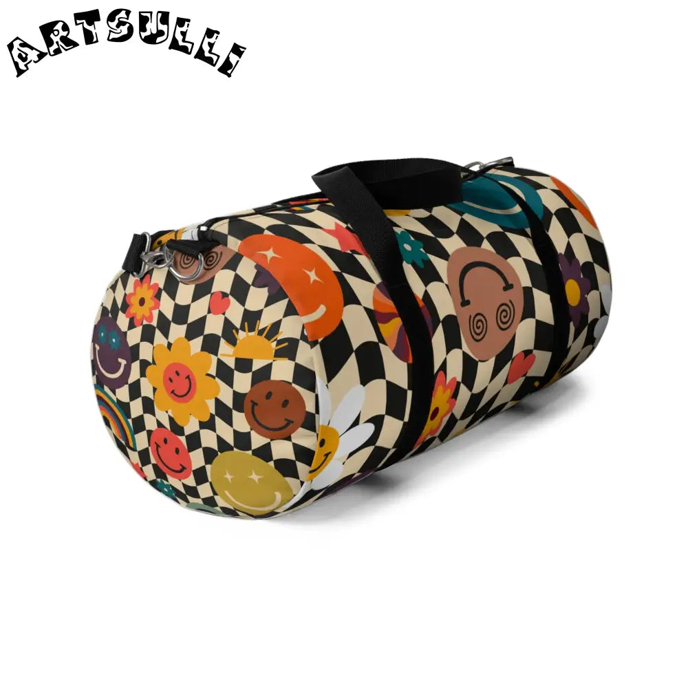 Trippy x Wavy Floral Duffel Bags, Artsulli - Art is Long, Life is Short, Bags, , , , , , , 
