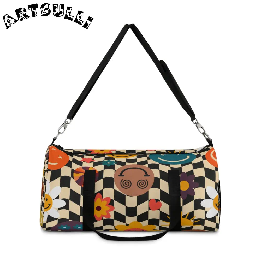 Trippy x Wavy Floral Duffel Bags, Artsulli - Art is Long, Life is Short, Bags, , , , , , , 