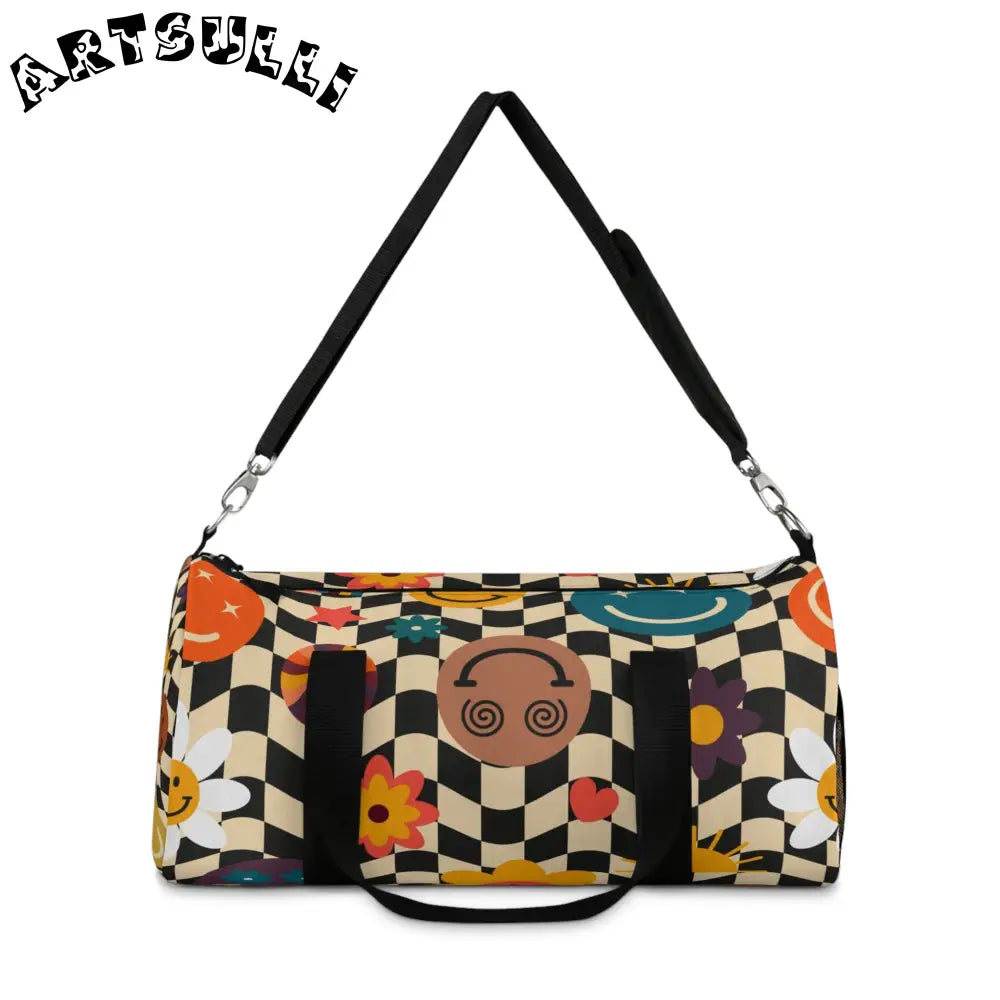 Trippy x Wavy Floral Duffel Bags, Artsulli - Art is Long, Life is Short, Bags, , , , , , , 