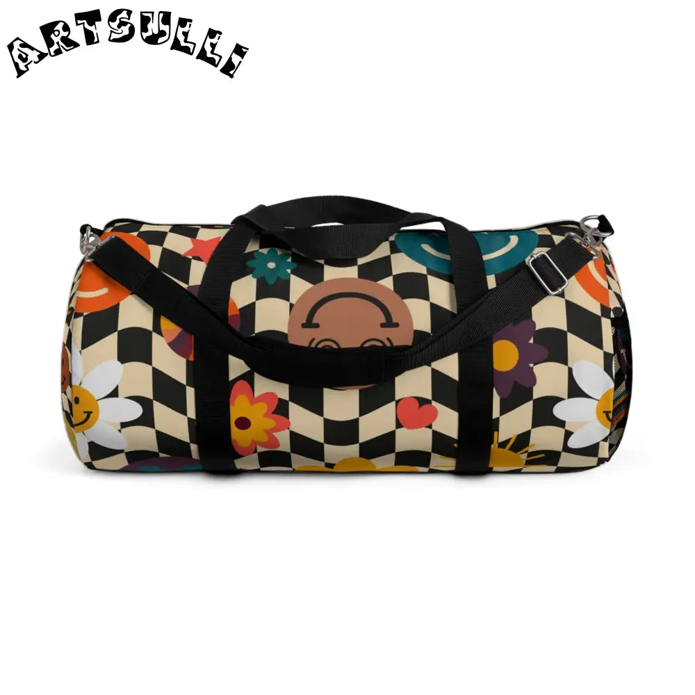 Trippy x Wavy Floral Duffel Bags, Artsulli - Art is Long, Life is Short, Bags, Size, Large, , , , , 19606966645144639660