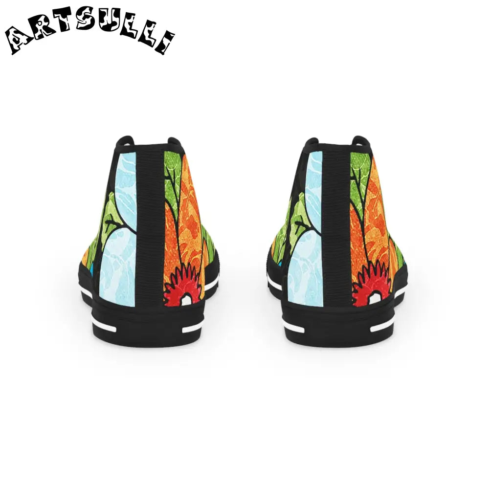 Tropical Breathable Polyester Canvas High Tops, Artsulli - Art is Long, Life is Short, Shoes, , , , , , , 