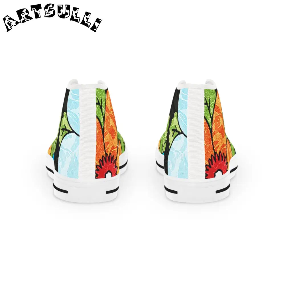 Tropical Breathable Polyester Canvas High Tops, Artsulli - Art is Long, Life is Short, Shoes, , , , , , , 